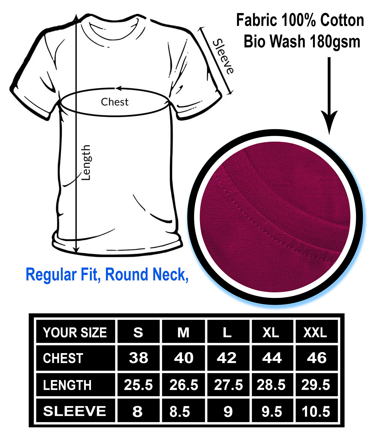 Men’s Organic Cotton RED T-Shirt |TRN-RED -111