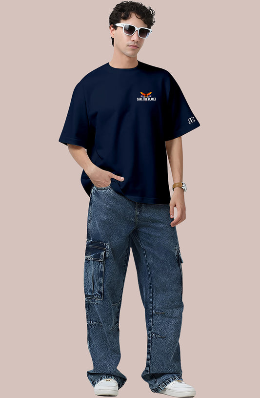 Organic Cotton Tshirt For Men |TOS-NAVY-151