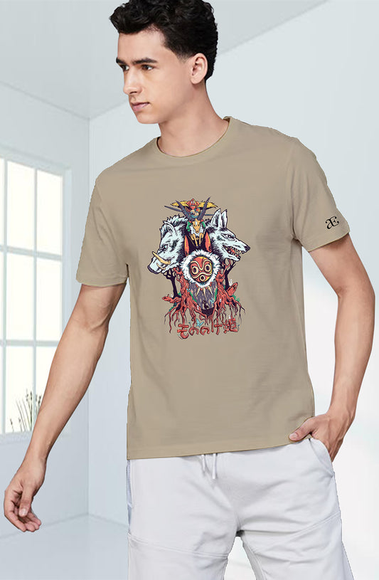 Men’s Organic Cotton Beige T-Shirt |TRN-BEIGE-107