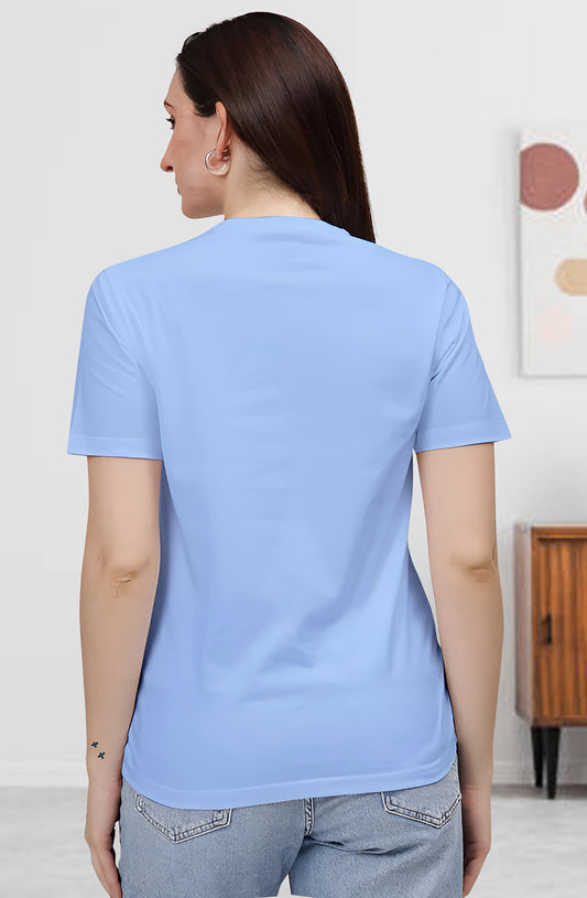 Women’s Organic Cotton SKY BLUE T-Shirt |TRN-SKY BLUE-136