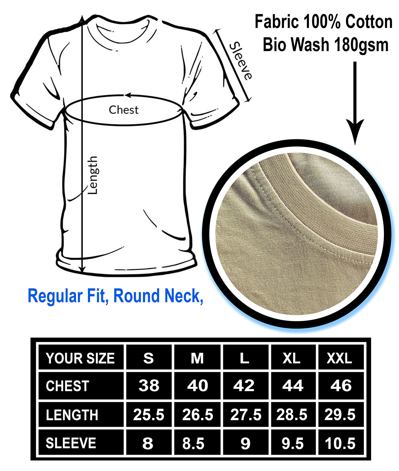 Men’s Organic Cotton Beige T-Shirt |TRN-BEIGE-106