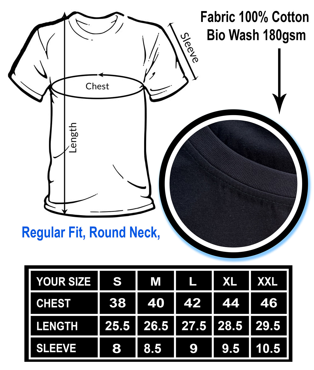 Men’s Organic Cotton Black T-Shirt |TRN-BLACK-116