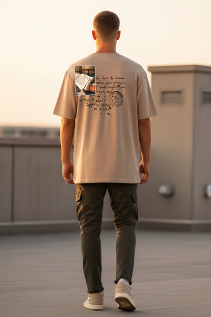 Organic Cotton Tshirt For Men |TOS-BEIGE-143