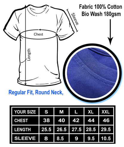 Men’s Organic Cotton ROYAL BLUE T-Shirt |TRN-ROYAL BLUE -112