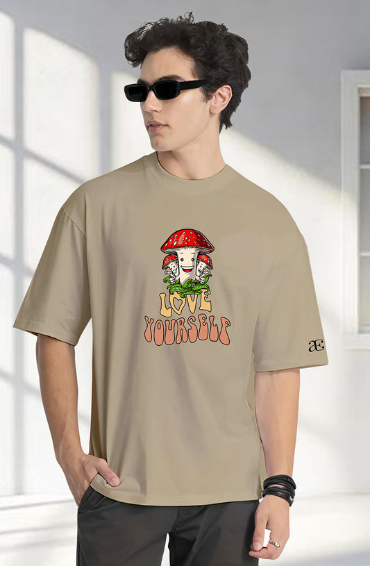 Organic Cotton Tshirt For Men |TOS-BEIGE-046