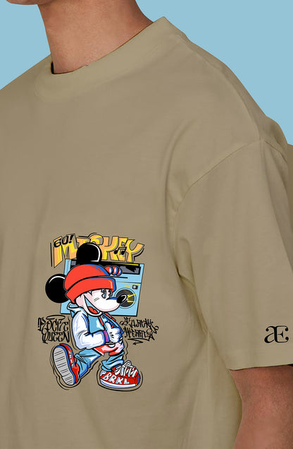 Organic Cotton Tshirt For Men |TOS-BEIGE-051