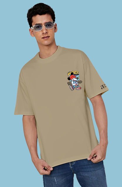 Organic Cotton Tshirt For Men |TOS-BEIGE-051