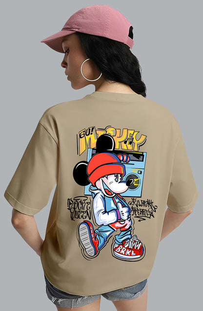 Organic Cotton Tshirt For Women |TOS-BEIGE-051