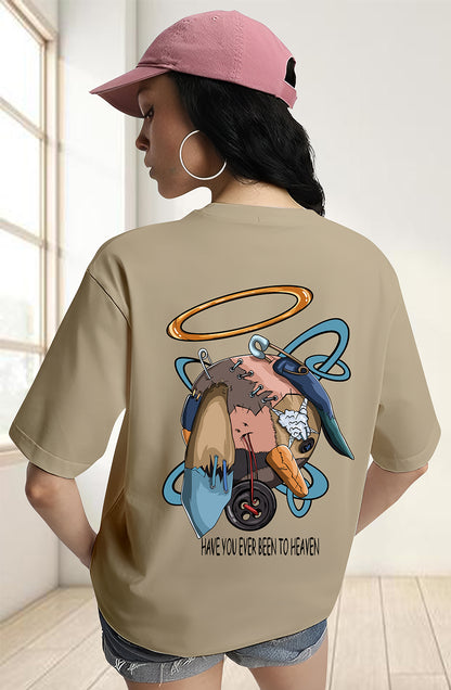 Organic Cotton Tshirt For Women |TOS-BEIGE-075