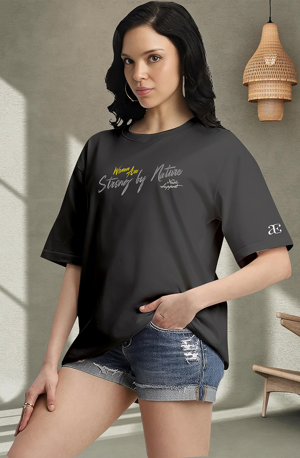 Organic Cotton Tshirt For Women |TOS-BLACK-060