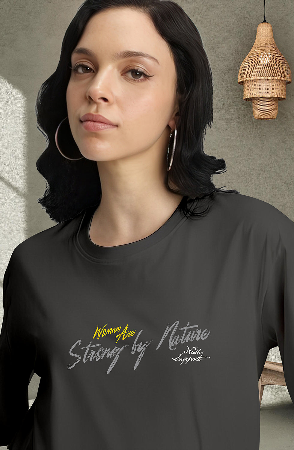 Organic Cotton Tshirt For Women |TOS-BLACK-060