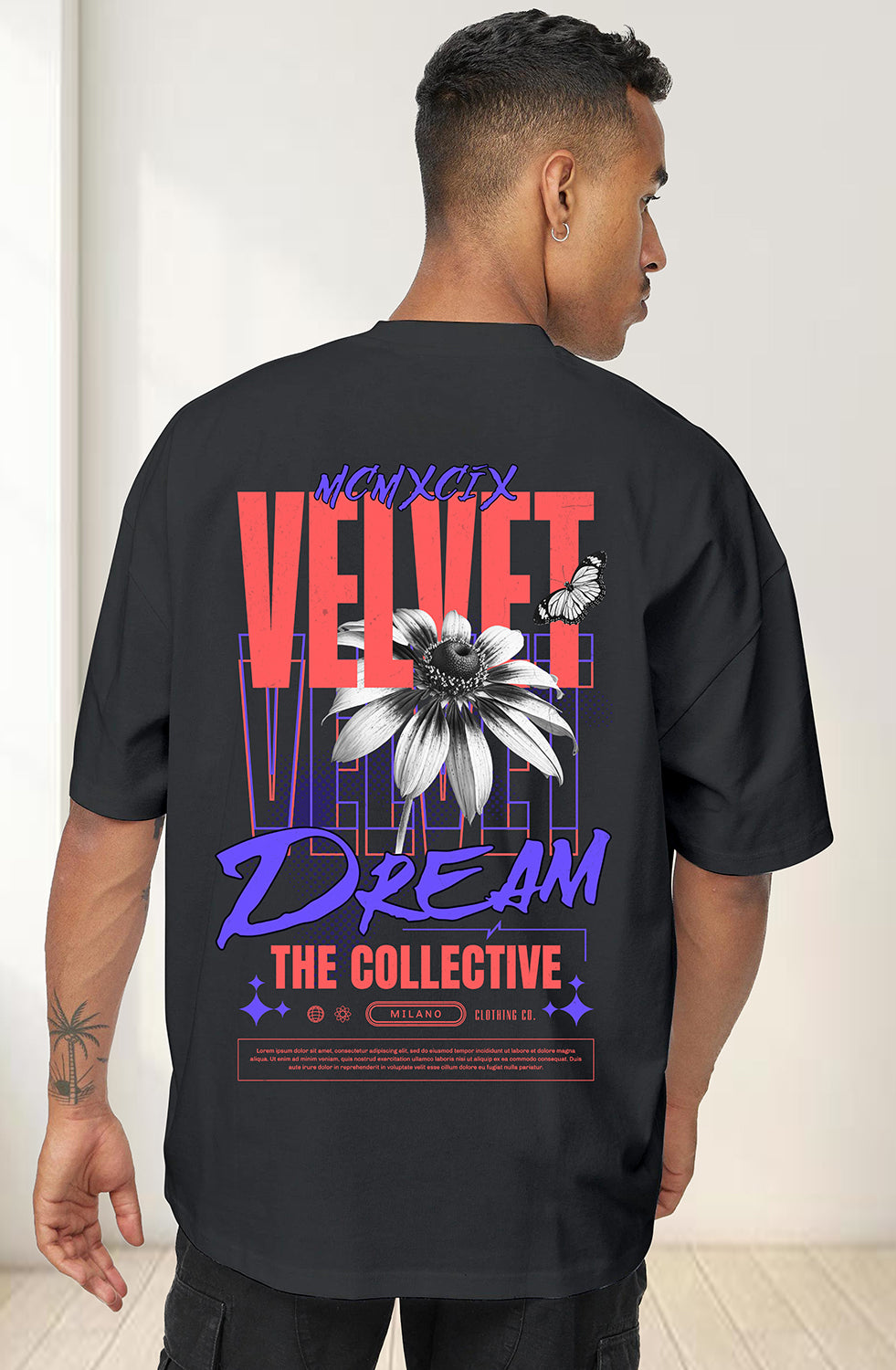 Organic Cotton Tshirt For Men |TOS-BLACK-117