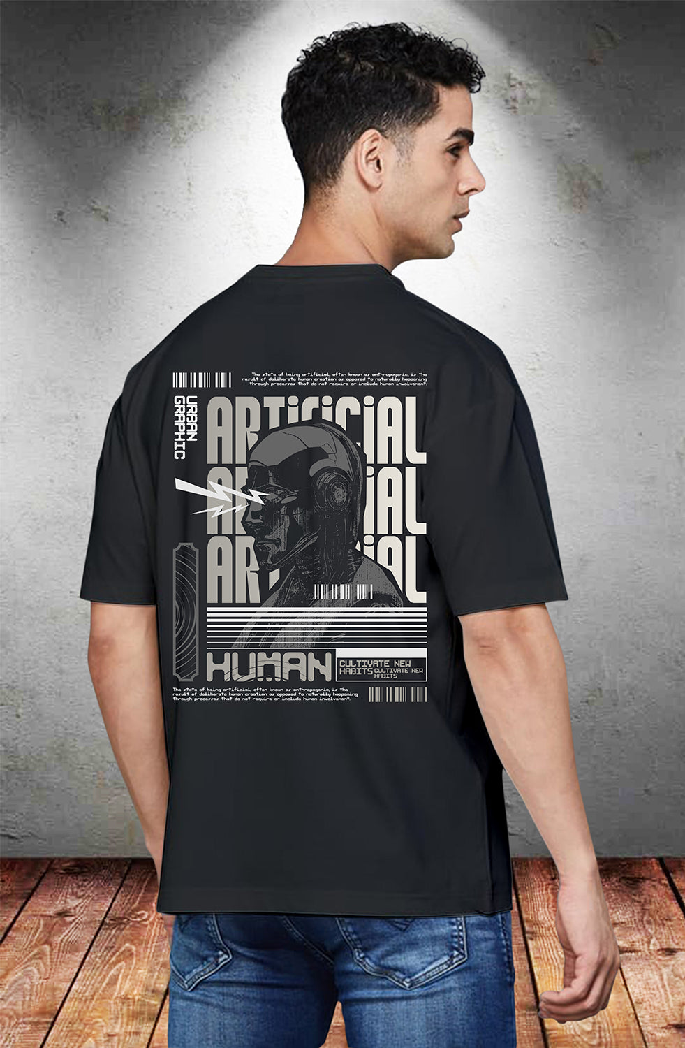 Organic Cotton Tshirt For Men |TOS-BLACK-119