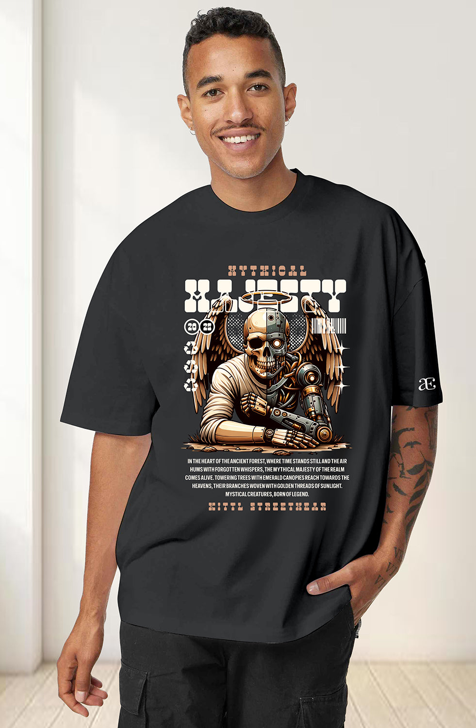 Organic Cotton Tshirt For Men |TOS-BLACK-122