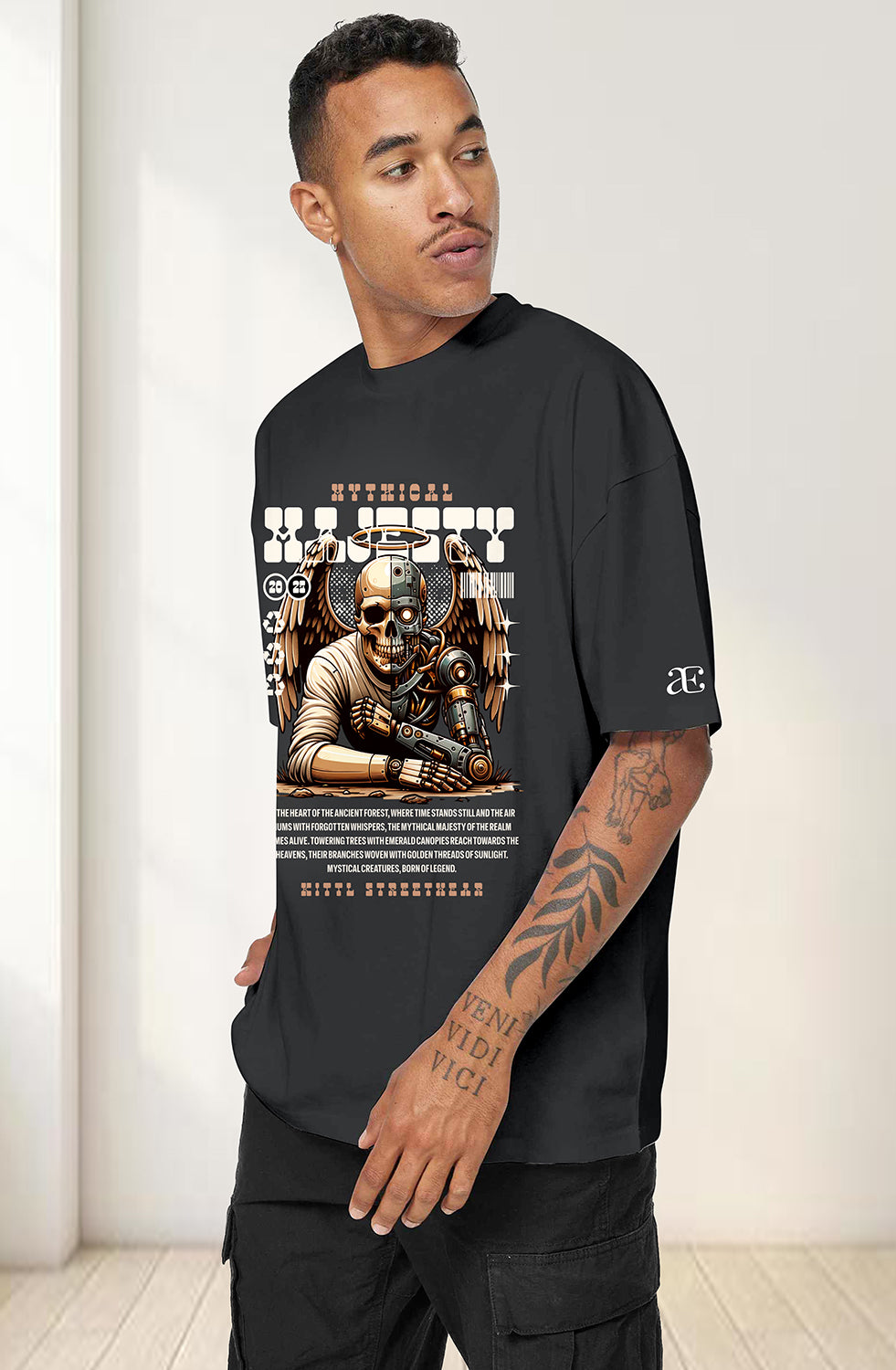 Organic Cotton Tshirt For Men |TOS-BLACK-122