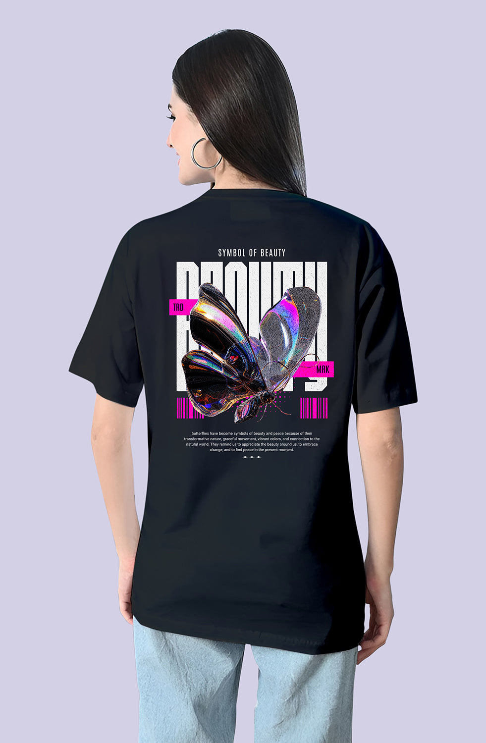 Organic Cotton Tshirt For Women |TOS-BLACK-124