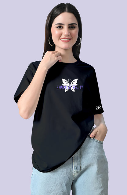 Organic Cotton Tshirt For Women |TOS-BLACK-124