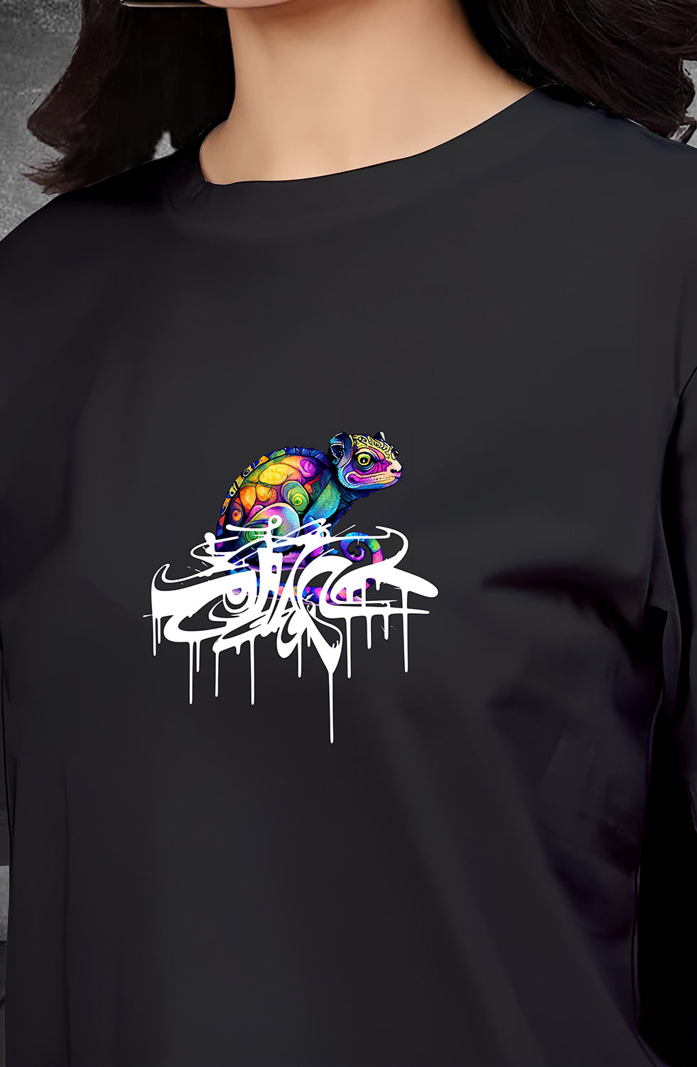 Organic Cotton Tshirt For Women |TOS-BLACK-129