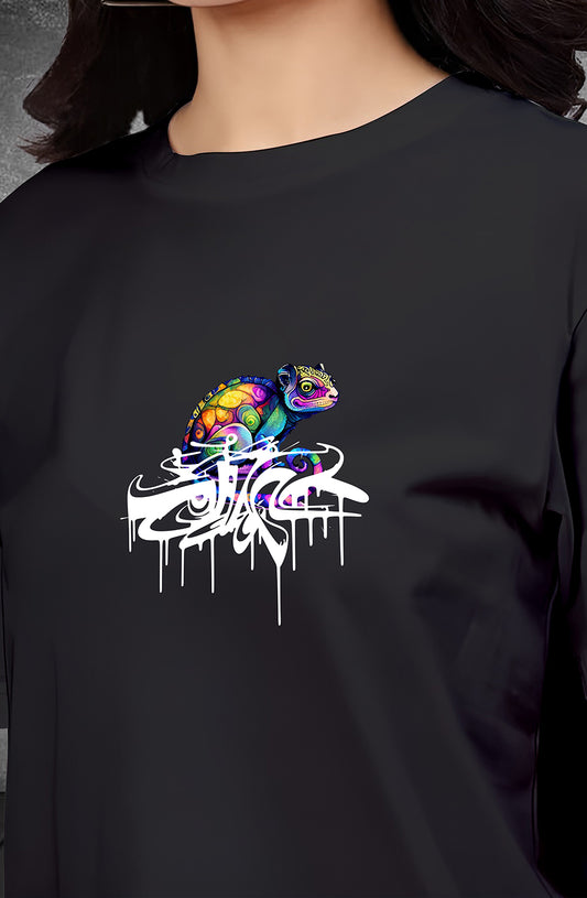 Organic Cotton Tshirt For Women |TOS-BLACK-129