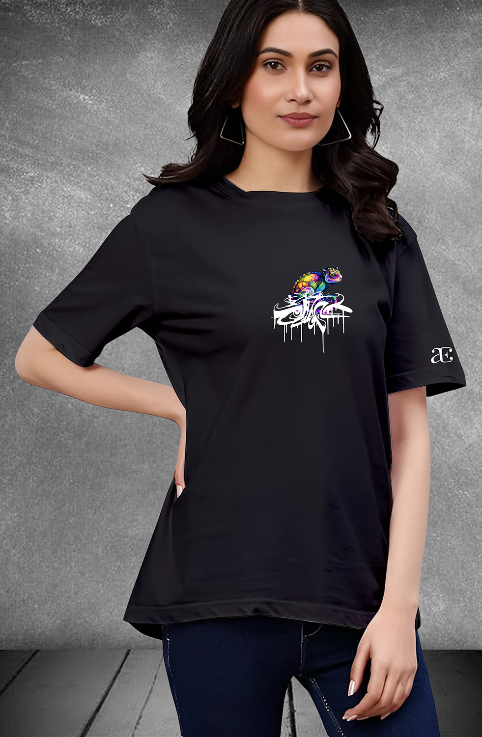 Organic Cotton Tshirt For Women |TOS-BLACK-129