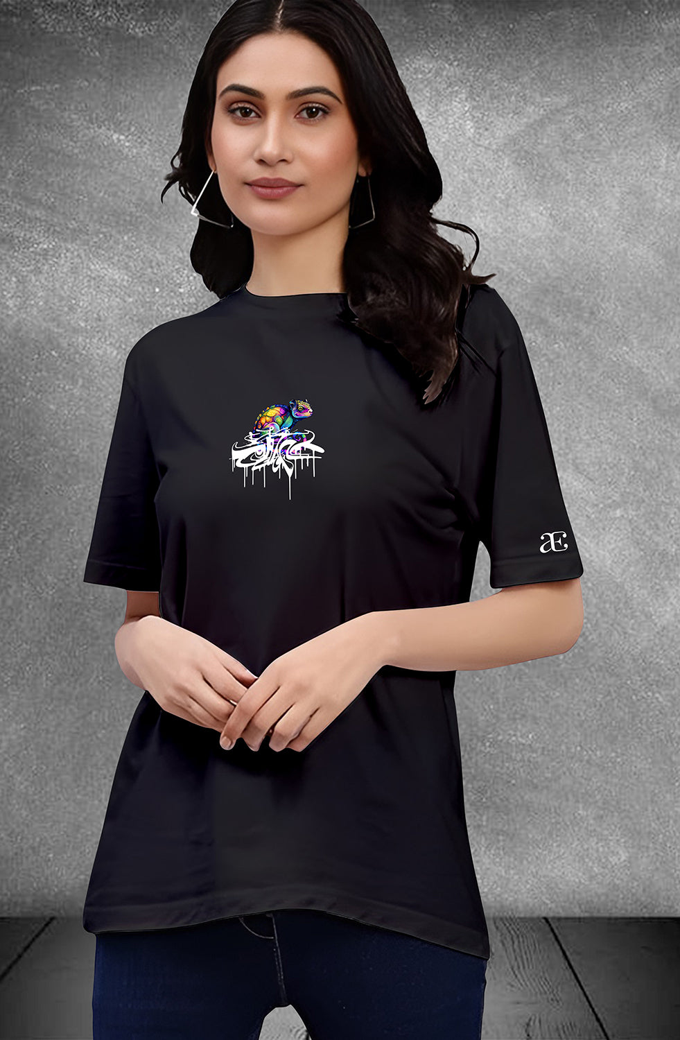 Organic Cotton Tshirt For Women |TOS-BLACK-129