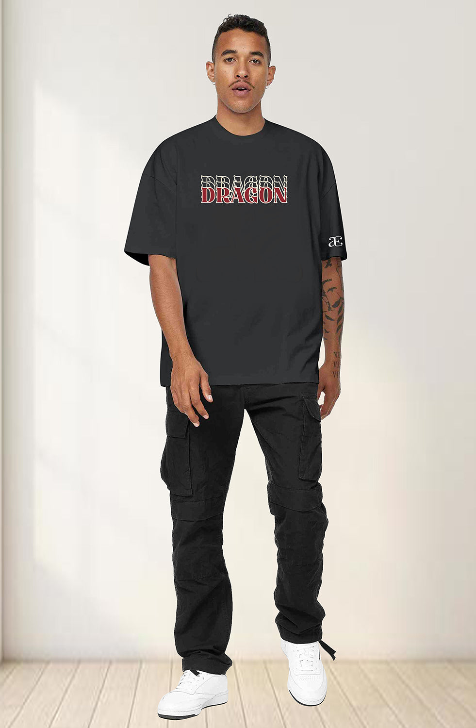 Organic Cotton Tshirt For Men |TOS-BLACK-137