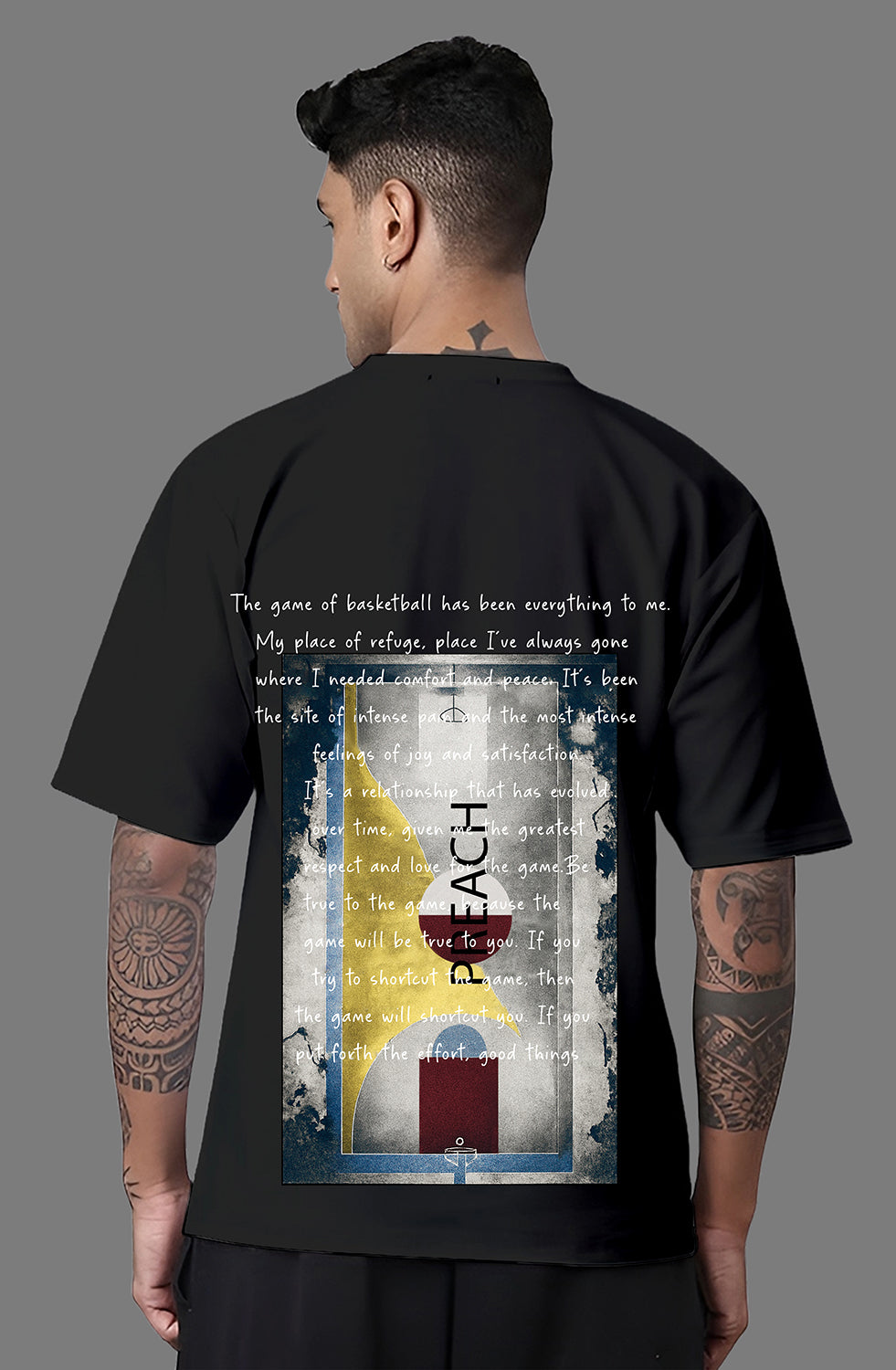 Organic Cotton Tshirt For Men |TOS-BLACK-150