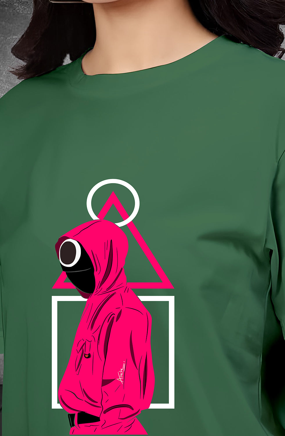 Organic Cotton Tshirt For Women |TOS-GREEN-022