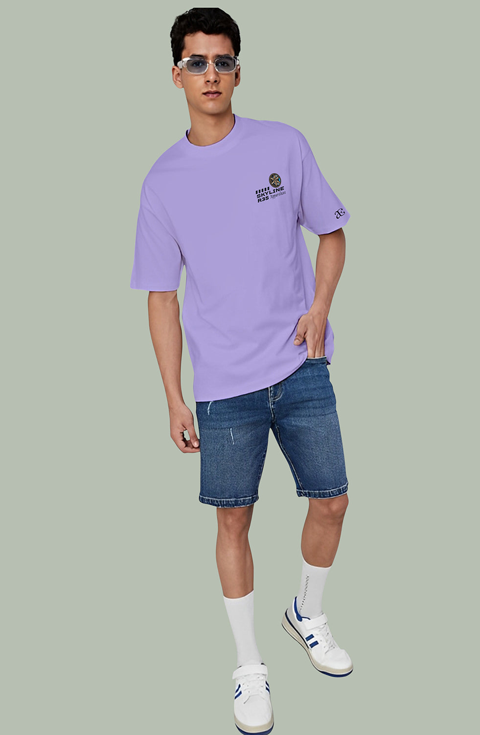 Organic Cotton Tshirt For Men |TOS-LAVENDER-131