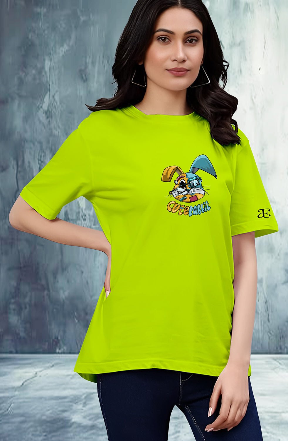 Organic Cotton Tshirt For Women |TOS-LEMON GREEN-047
