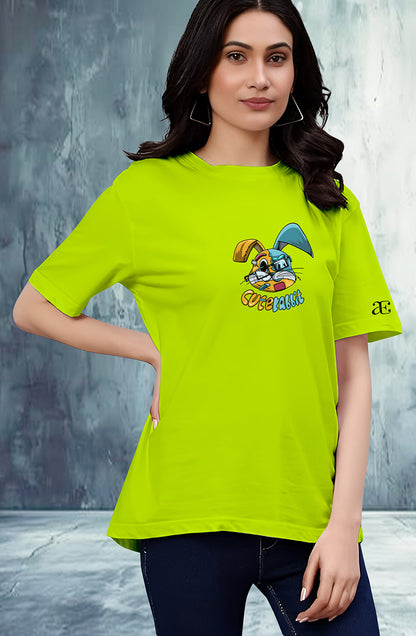 Organic Cotton Tshirt For Women |TOS-LEMON GREEN-047