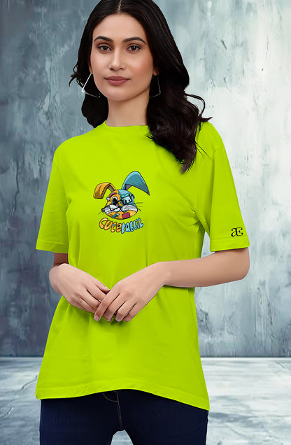 Organic Cotton Tshirt For Women |TOS-LEMON GREEN-047