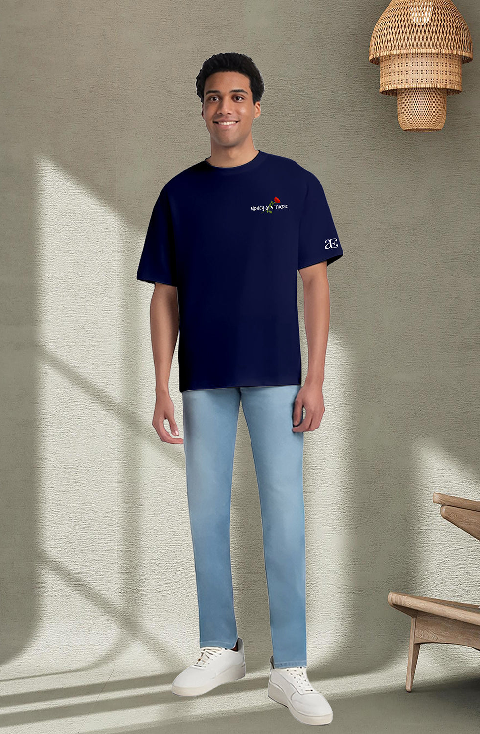 Organic Cotton Tshirt For Men |TOS-NAVY-140