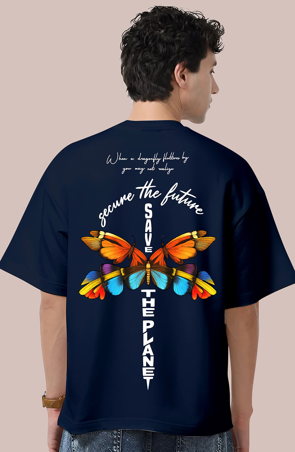 Organic Cotton Tshirt For Men |TOS-NAVY-151