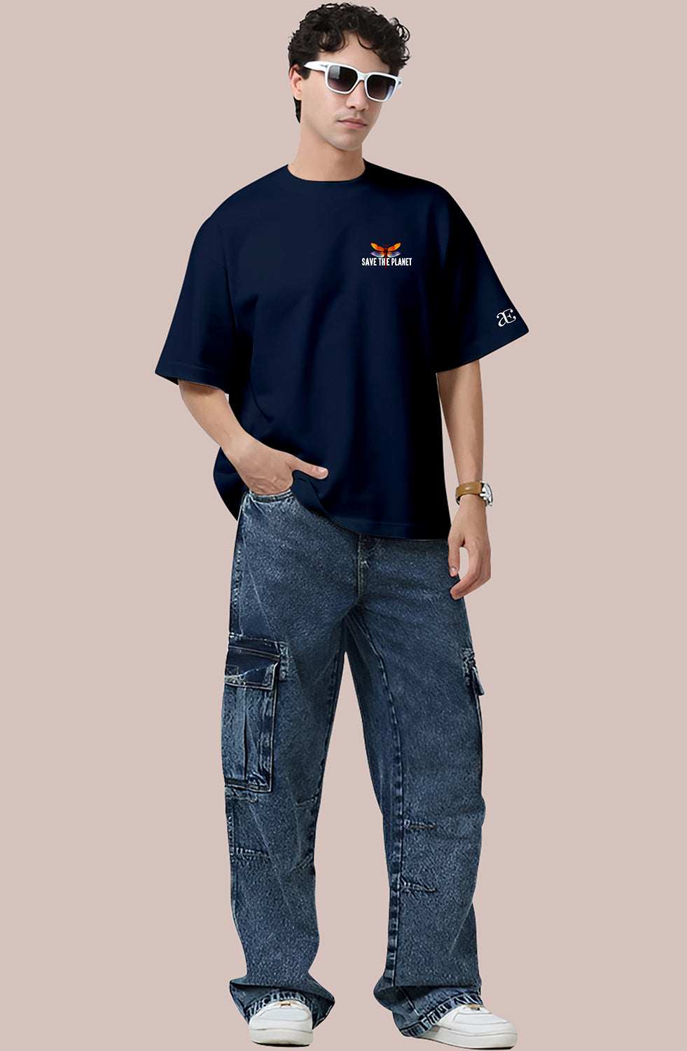 Organic Cotton Tshirt For Men |TOS-NAVY-151