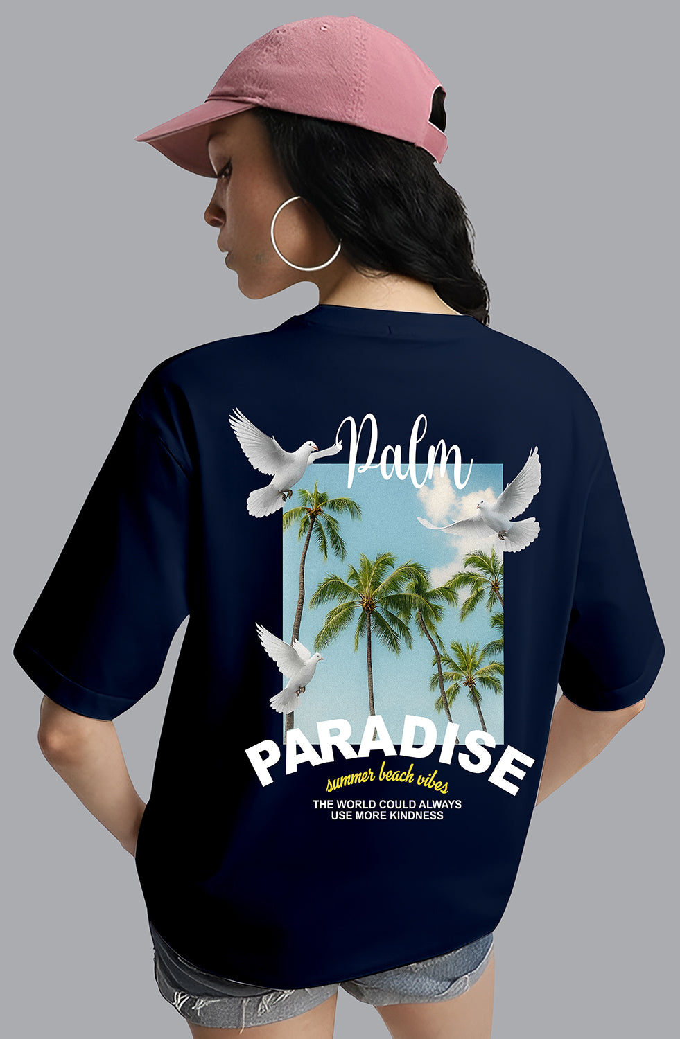 Organic Cotton Tshirt For Women |TOS-NAVY-153