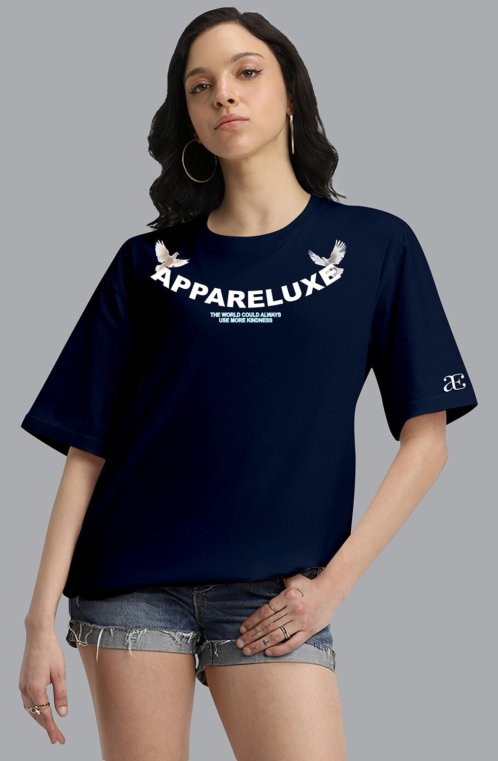 Organic Cotton Tshirt For Women |TOS-NAVY-153