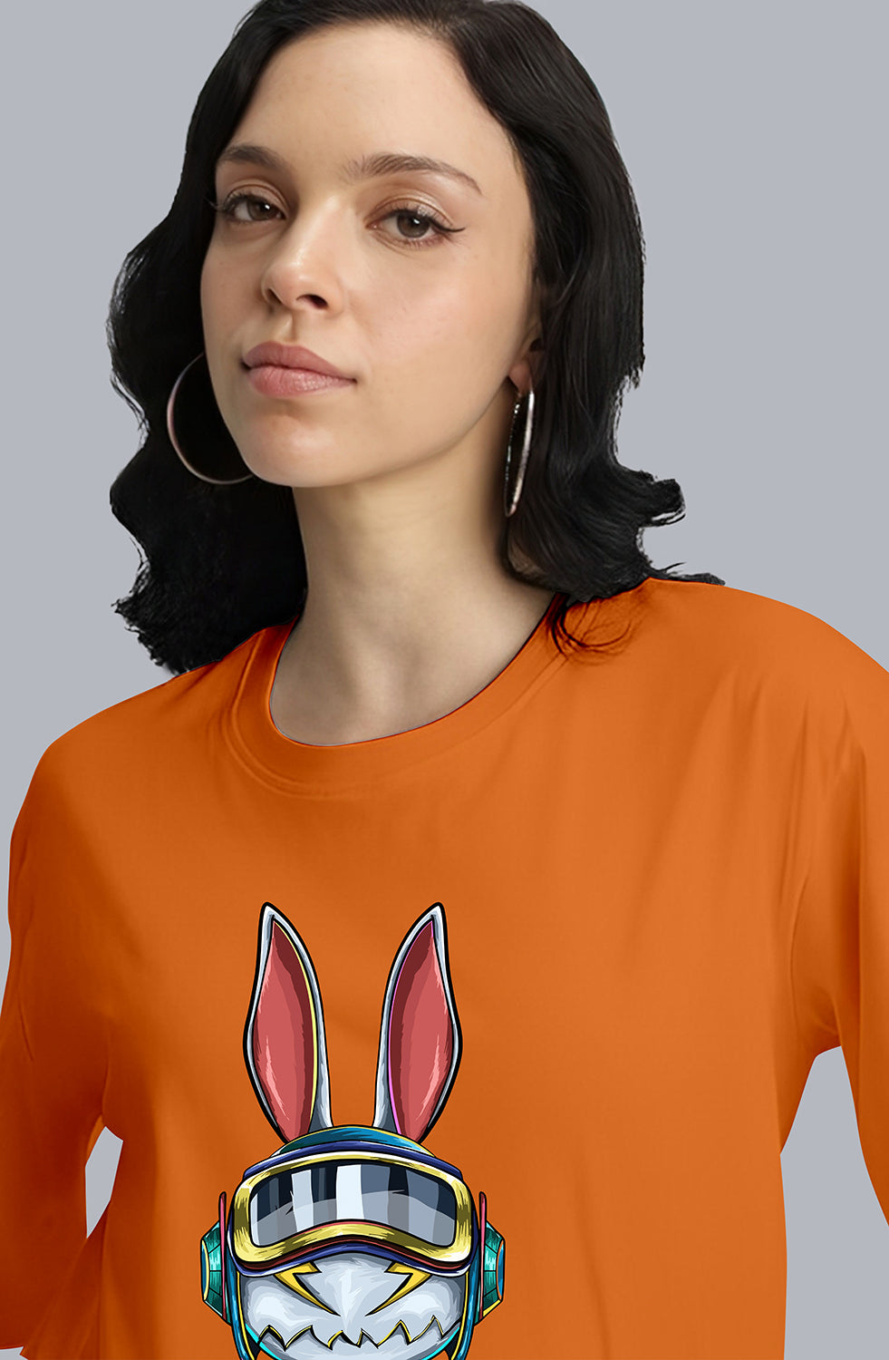 Organic Cotton Tshirt For Women |TOS-ORANGE-044