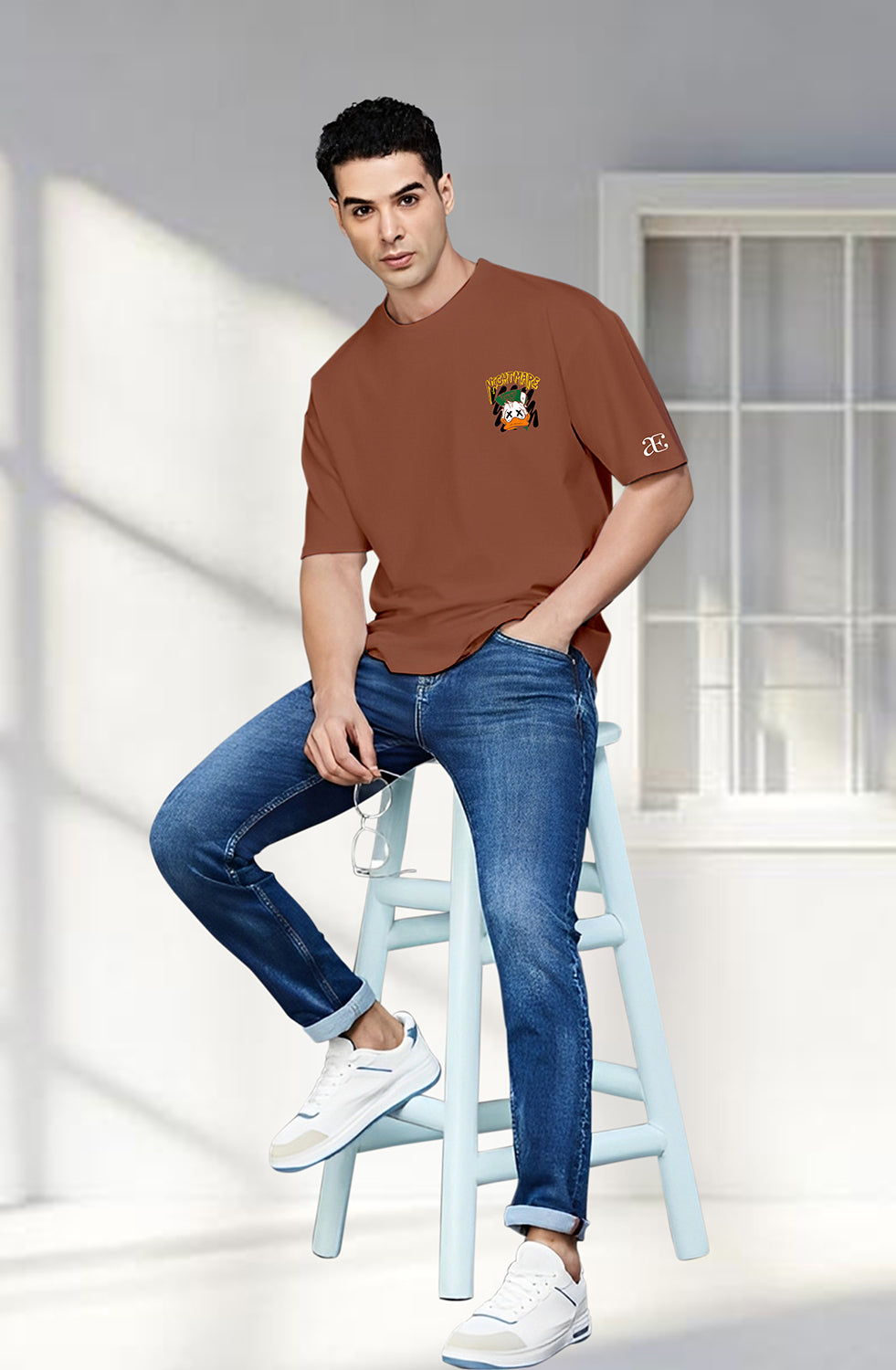 Organic Cotton Tshirt For Men |TOS-RUST-061