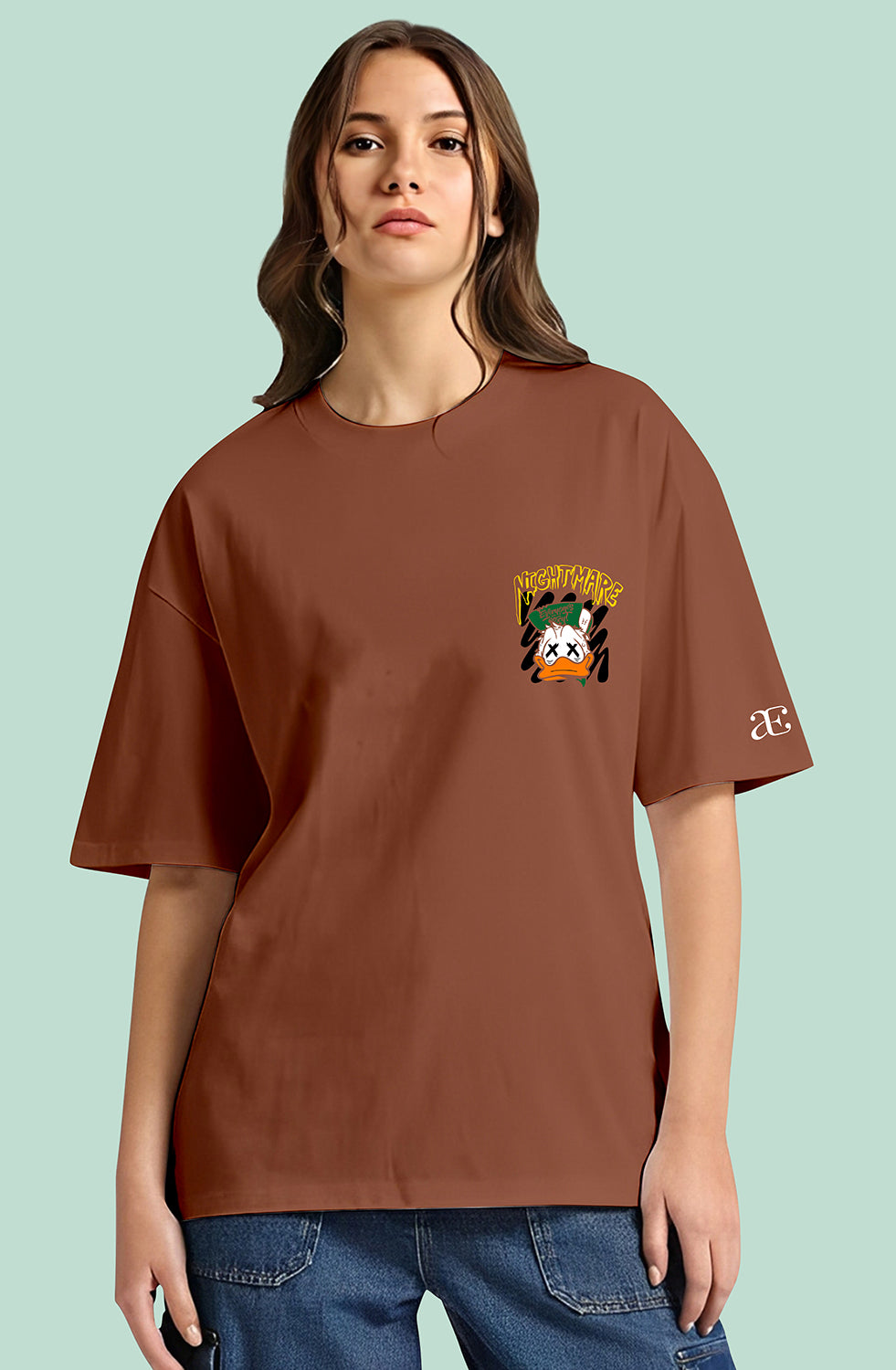 Organic Cotton Tshirt For Women |TOS-RUST-061