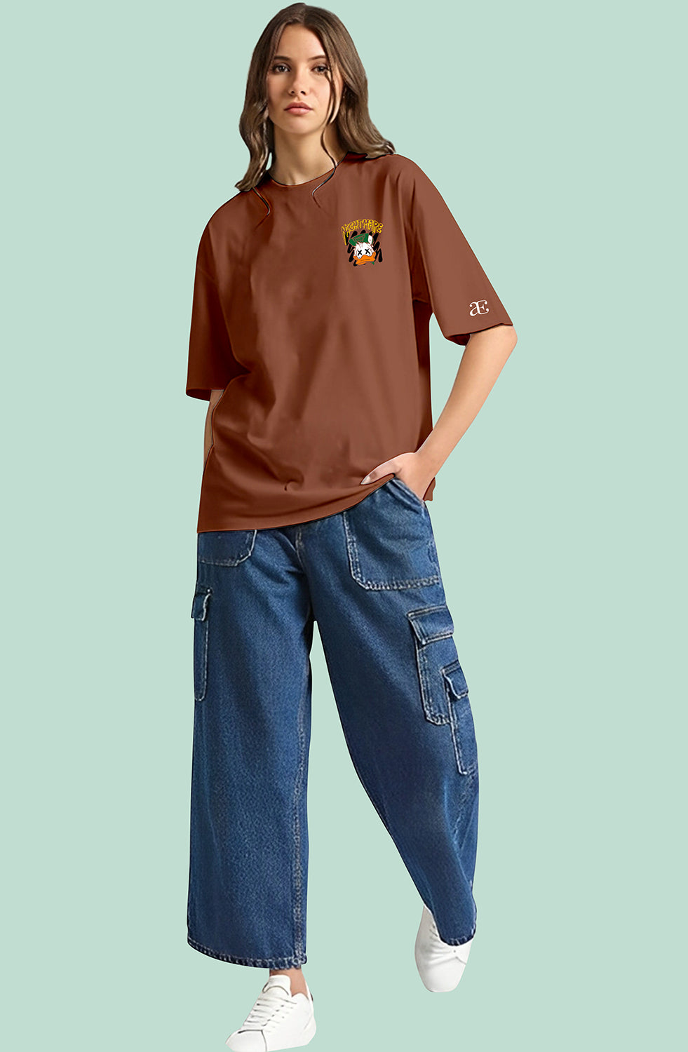 Organic Cotton Tshirt For Women |TOS-RUST-061