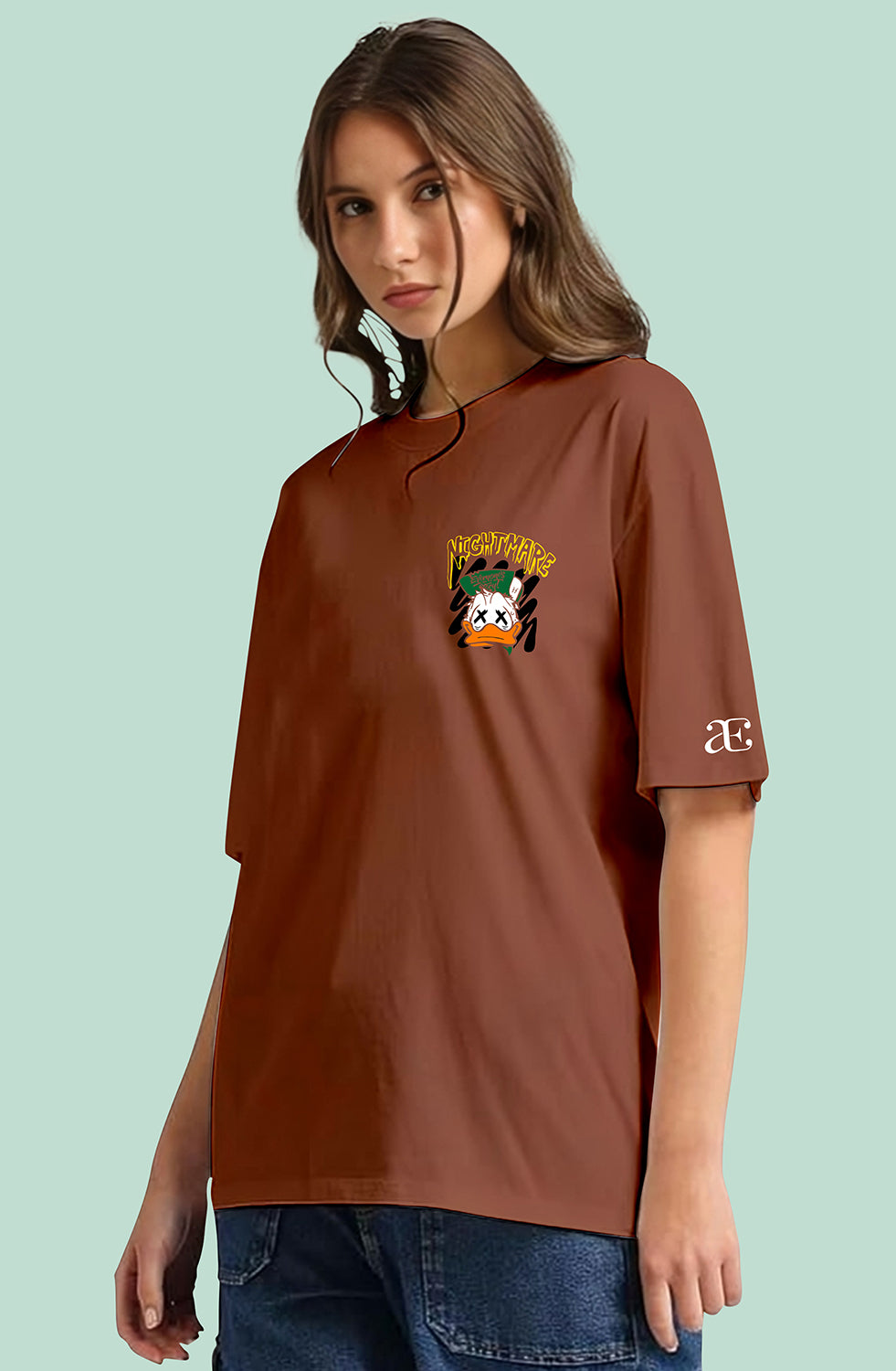 Organic Cotton Tshirt For Women |TOS-RUST-061