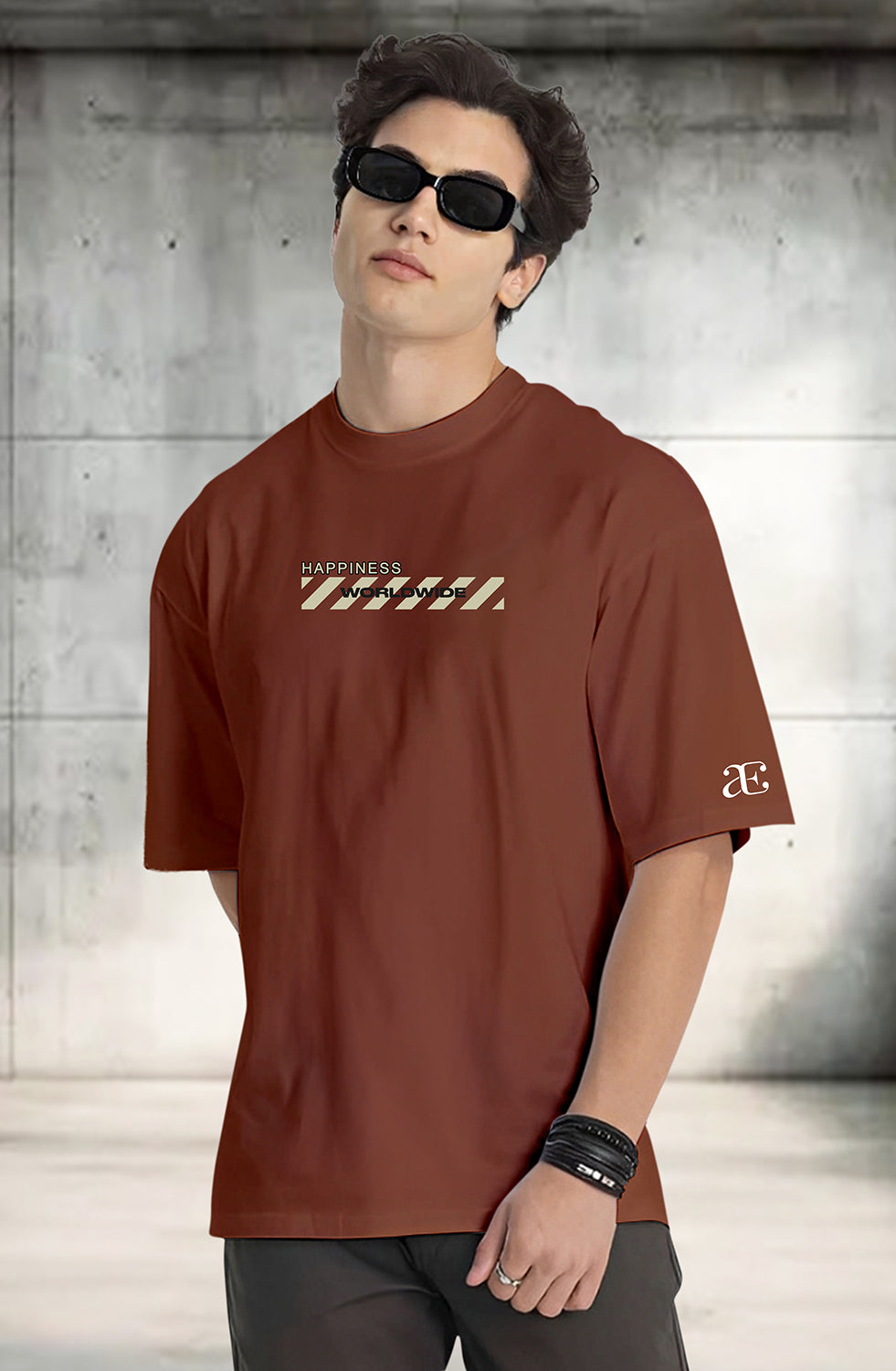 Organic Cotton Tshirt For Men |TOS-RUST-118