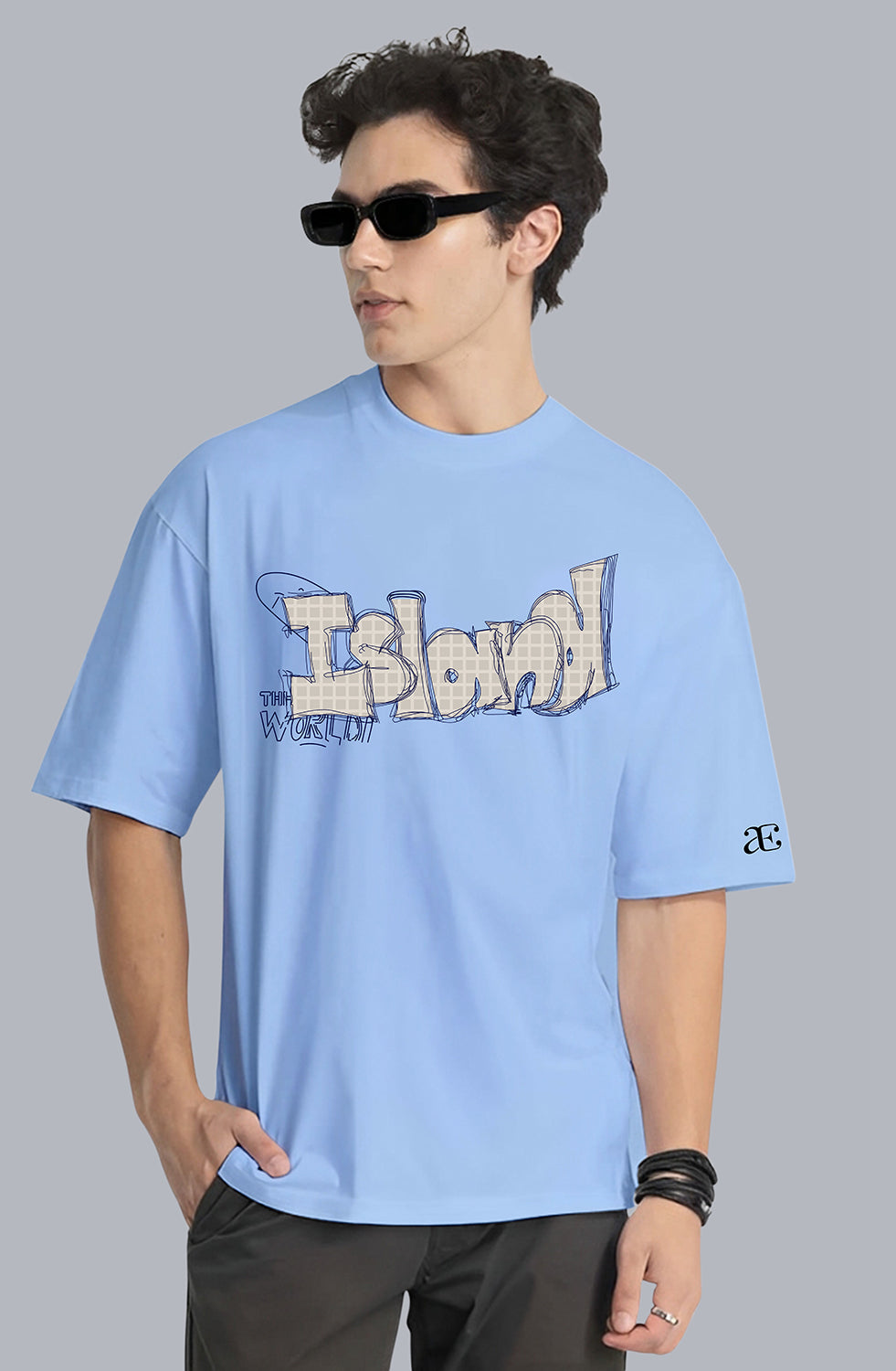 Organic Cotton Tshirt For Men |TOS-SKY BLUE-014