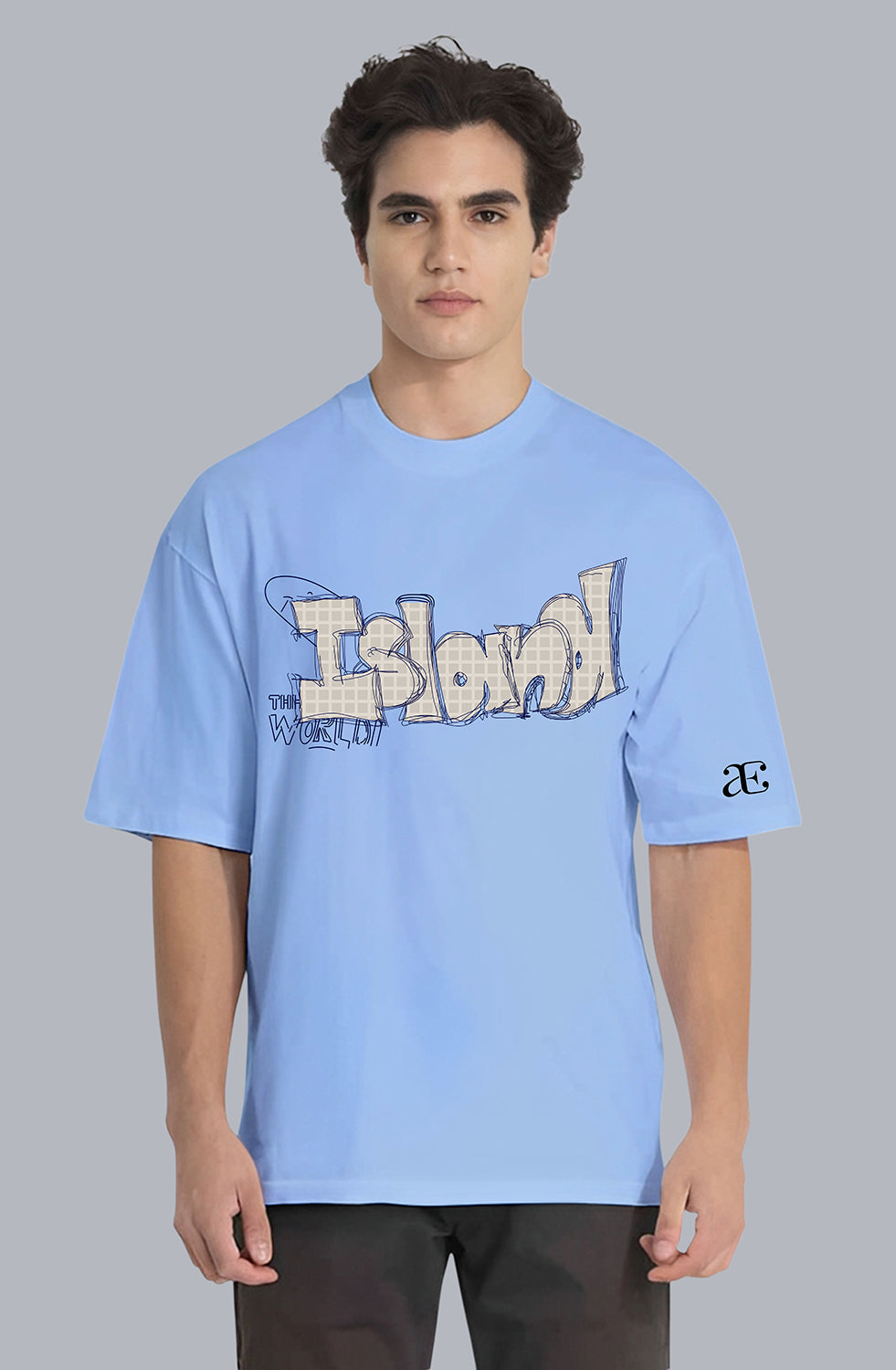 Organic Cotton Tshirt For Men |TOS-SKY BLUE-014