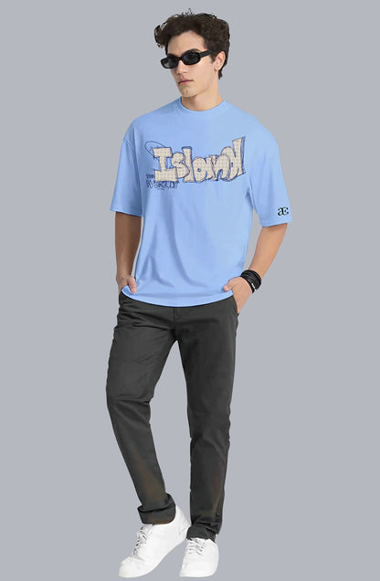 Organic Cotton Tshirt For Men |TOS-SKY BLUE-014