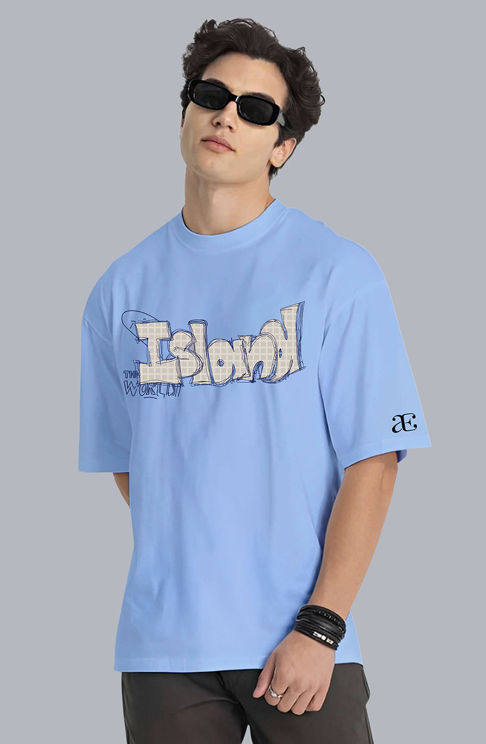 Organic Cotton Tshirt For Men |TOS-SKY BLUE-014