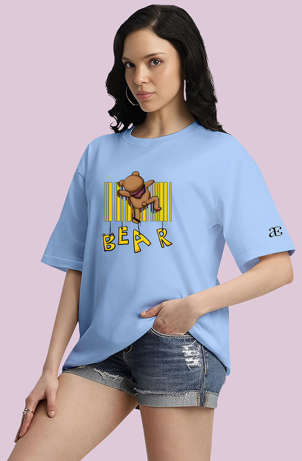 Organic Cotton Tshirt For Women |TOS-SKY BLUE-055