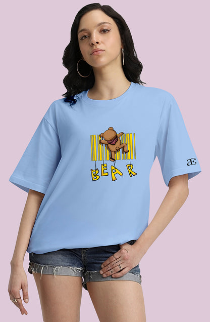 Organic Cotton Tshirt For Women |TOS-SKY BLUE-055