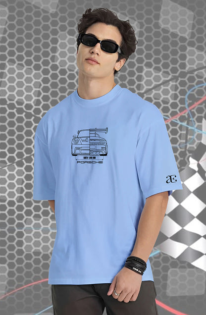 Organic Cotton Tshirt For Men |TOS-SKY BLUE-132